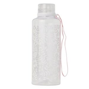 H&M Transparent White Floral Pattern Plastic Water Bottle